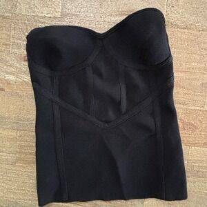 Black Zara sweetheart neckline corset top X-Small